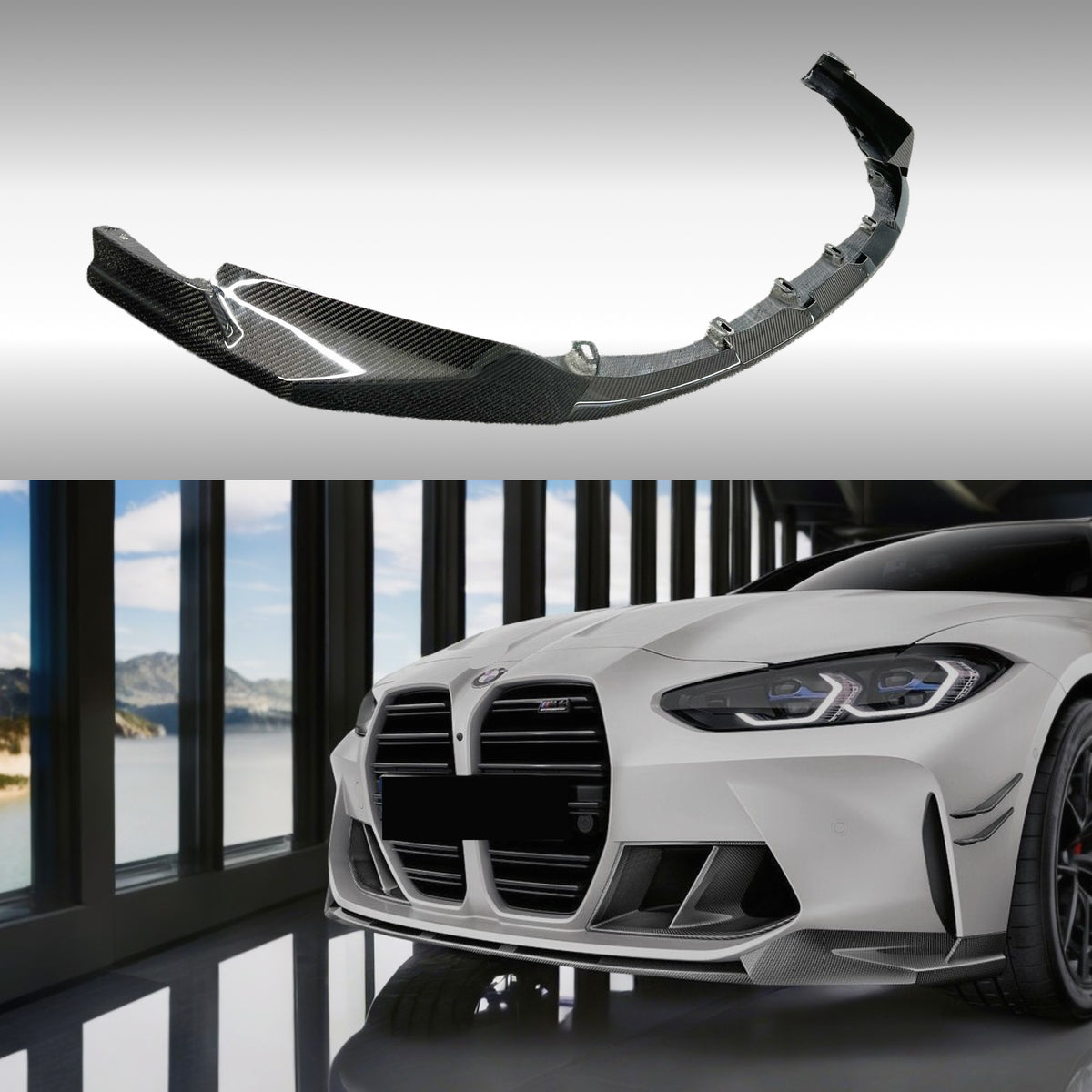 2021 G80 M3 Real Carbon Fiber MP Style Front Splitter Lip by NexaNovo