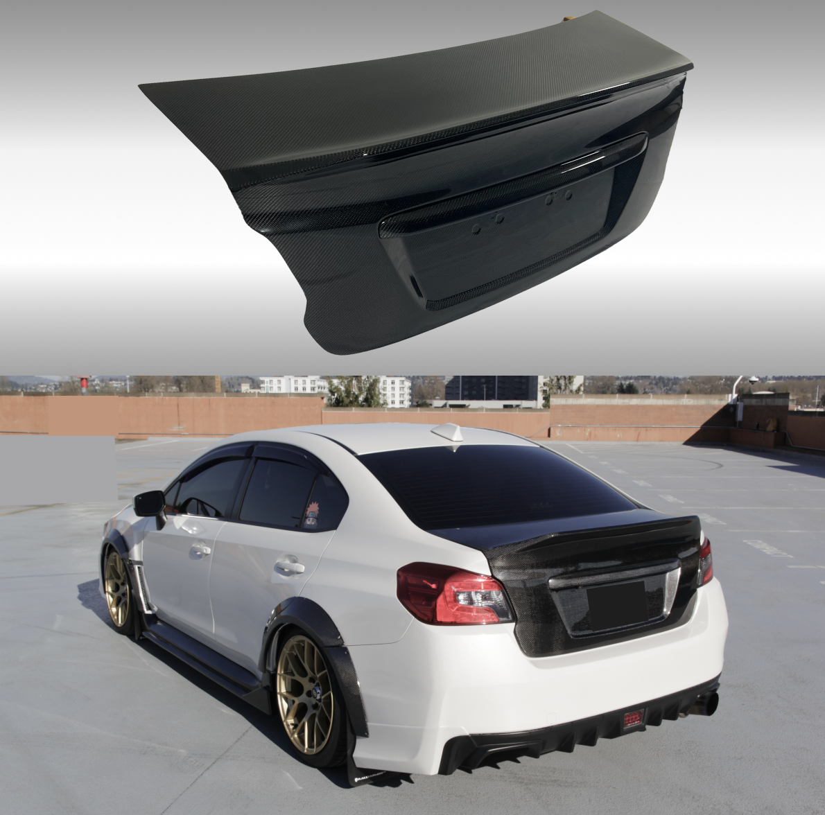 2019 Subaru WRX STI Rear Carbon Fiber Duckbill Trunk Lid