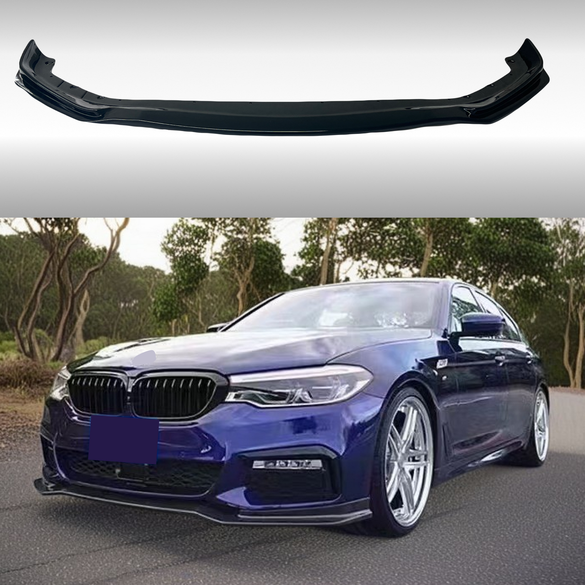  G30 DBA-JA20 530i Mスポーツ 触媒 Gloss Black Front Splitter For BMW G30 LCI M Sport 2017-2020 NexaNovo