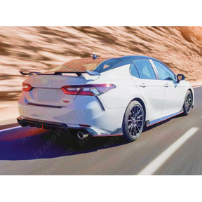 Aerodynamic Gloss Black Rear Diffuser with LED Brake Light for 2019 Toyota Camry by NexaNovo