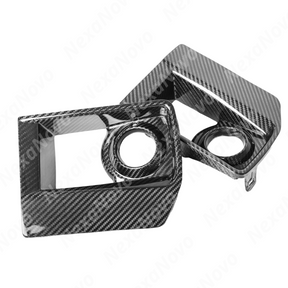 Detailed edge of the NexaNovo carbon fiber fog lamp cover