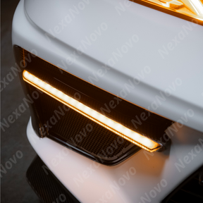 For Corvette C8 (2020-2026) Carbon Fiber/Carbon Flash Metallic Sequential LED Fog Light bar Lamp Kits NexaNovo