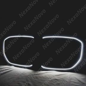 Durable glossy black material of NexaNovo grille accessories with LED for BMW X5 G05