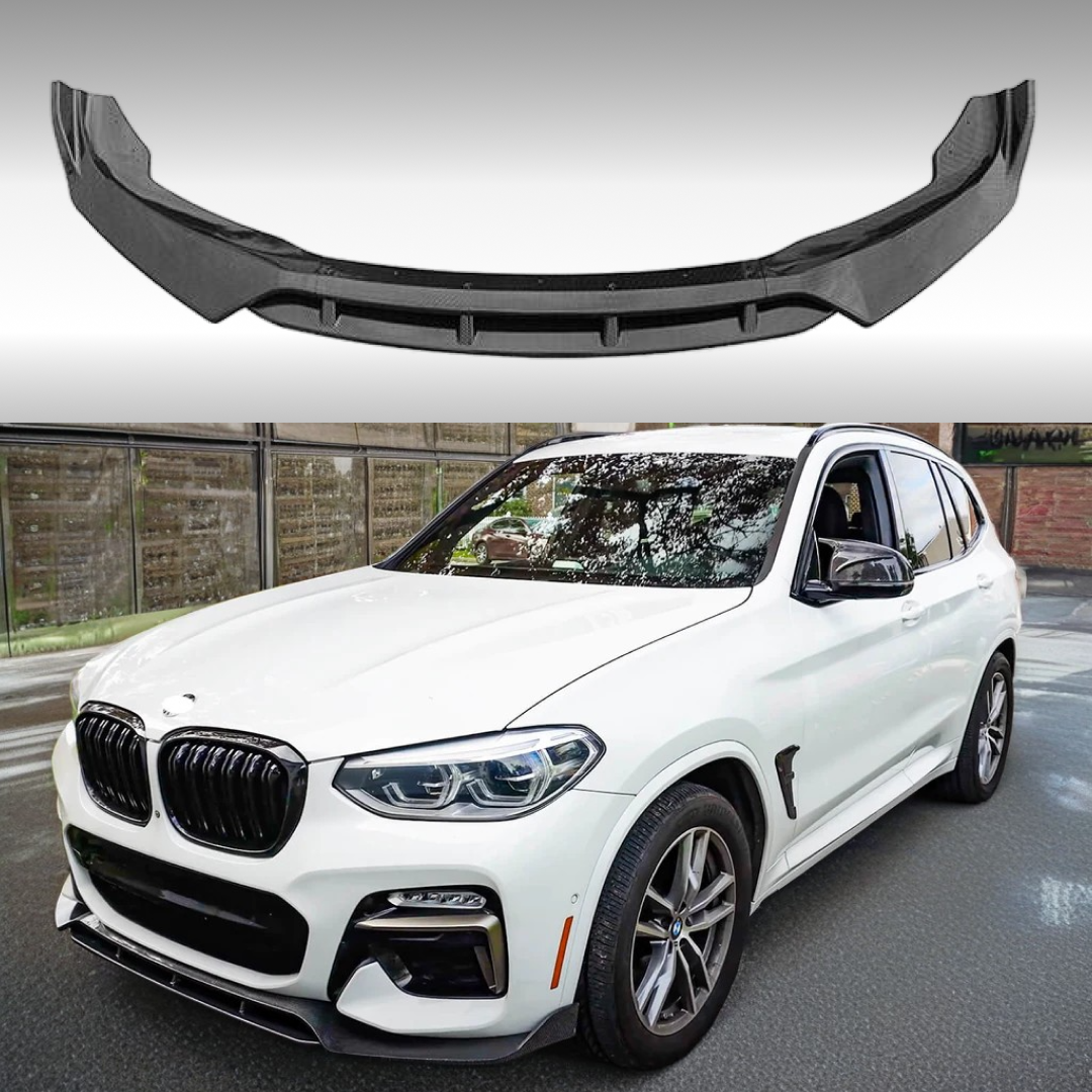 Carbon fiber print front splitter lip for BMW X3 G01 (2018)