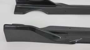 2019-2022 BMW G05 X5 - Carbon Fiber Side Skirts Extension w/ Winglet - Gloss Black