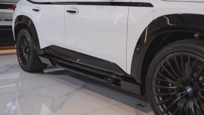 For 2023-2026 BMW G09 XM - Side Skirt Under Spoiler Rocker Panel - Gloss Black