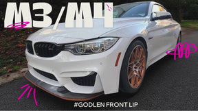 Real Carbon Fiber GTS Style Front Splitter For BMW M3/M4 2014-2018 NexaNovo