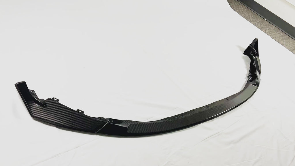 product showcasing video of 2024 BMW M3 CS Style Real Carbon Fiber Front Spoiler by NexaNovo