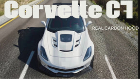 Real Carbon Fiber Vented Engine Hood Cover For Chevrolet Corvette C7 2014-2019 NexaNovo